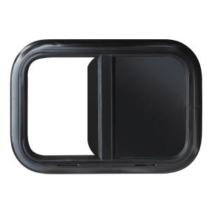 플루캠프 검정 슬라이드 창문 900x500 1겹유리 운전석 조수석 선택 R70